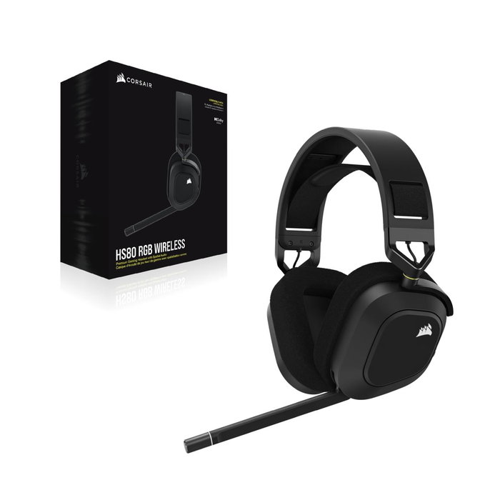 Corsair HS80 RGB Casque Gaming Sans Fil Carbone