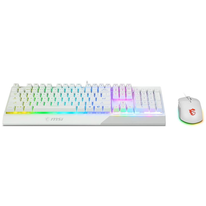 clavier et souris MSI Vigor GK30 Espagnol Qwerty Blanc
