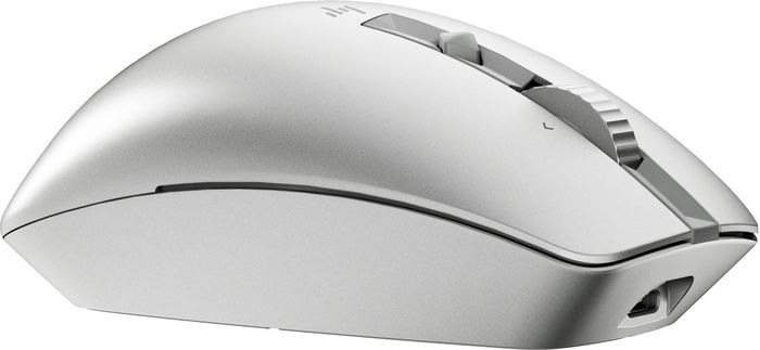 HP Souris sans fil Creator 930 Silver - Ergonomique pour la création, avec boutons personnalisables, molette, silencieuse, USB-C rechargeable, capteur Track-on-glass