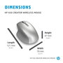HP Souris sans fil Creator 930 Silver - Ergonomique pour la création, avec boutons personnalisables, molette, silencieuse, USB-C rechargeable, capteur Track-on-glass
