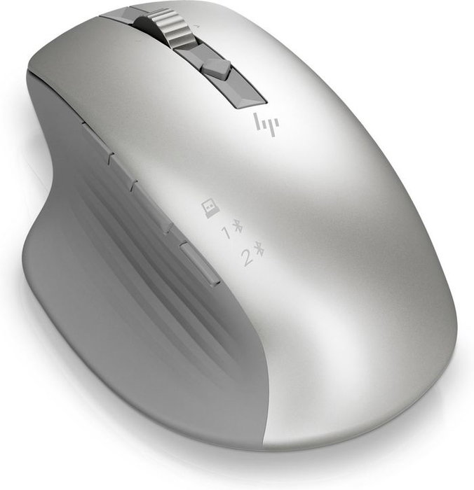 HP Souris sans fil Creator 930 Silver - Ergonomique pour la création, avec boutons personnalisables, molette, silencieuse, USB-C rechargeable, capteur Track-on-glass