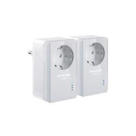 TP-Link TL-PA4010P Kit Adaptateur CPL Powerline Gigabit 600 Mbps avec Prise Intégrée - Multipack Blanc