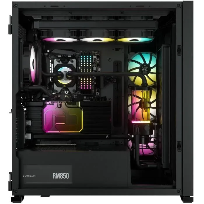Corsair CC-9011226-WW Boîtier PC 7000X en Noir - Boîtier Tour ATX avec Ventilateurs et Panneau Latéral en Verre Trempé