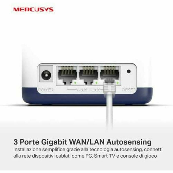 Mercusys by TP-LINK Routeur WiFi Mesh Halo H50G (Pack de 3) - Dual-Band, Couverture Domestique
