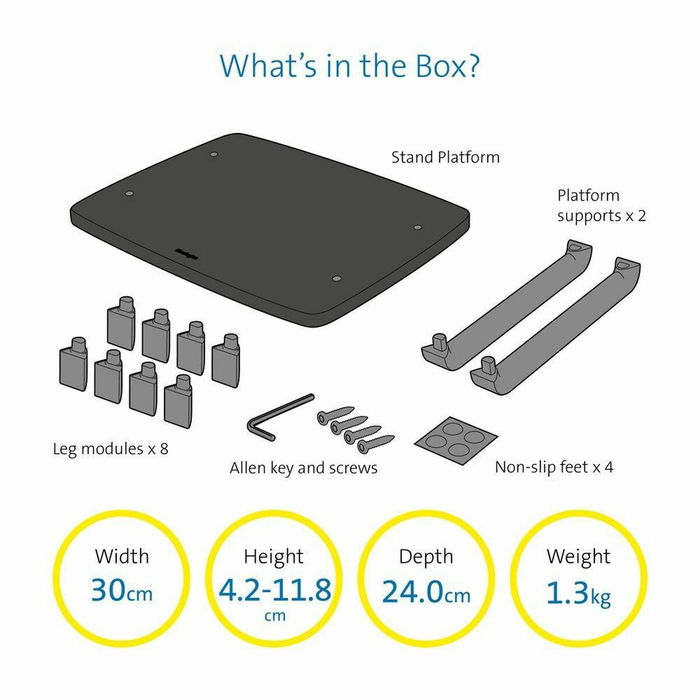 Support de table d'écran Kensington K52785WW Support de table d'écran Kensington K52785WW