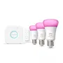 Philips Hue Kit de démarrage Hue White & Color Ambiance - 3 ampoules E27 et télécommande