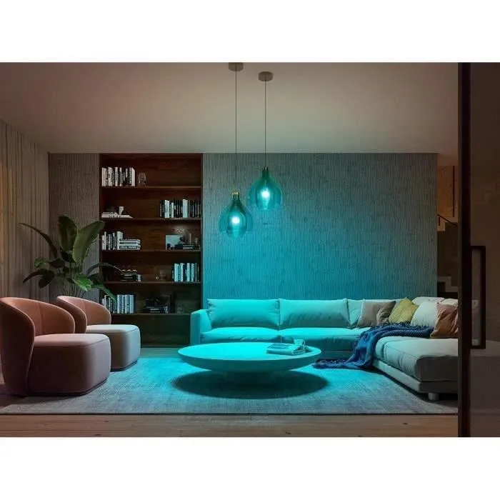 Philips Hue Ampoule LED connectée White & Color Ambiance E27 1100lm 75W équivalent Bluetooth, Pack de 2