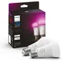 Philips Hue Ampoule LED connectée White & Color Ambiance E27 1100lm 75W équivalent Bluetooth, Pack de 2
