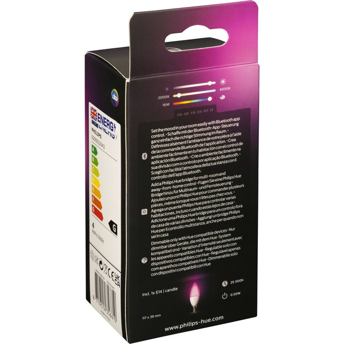 Philips Hue White and Color Ambiance Flamme E14