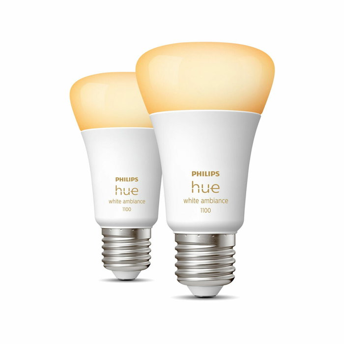 Philips Hue White Ambiance Pack de 2 Ampoules LED Connectées E27 équivalent 75W