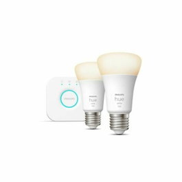 Philips Hue Kit de démarrage ampoule connectée White 9,5W E27 x2 + Bridge