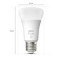 Philips Hue Kit de démarrage 3 ampoules LED intelligentes blanches E27 avec télécommande 9,5W