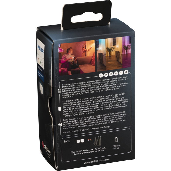Philips Hue Module d'interrupteur mural - Pack de 2 - Blanc Philips Hue Module d'interrupteur mural - Pack de 2 - Blanc