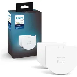 Philips Hue - Module d'interrupteur mural intelligent pour éclairage connecté - Pack de 2 - Blanc - Compatible Alexa, Google Assistant, Apple HomeKit - Pour intérieur