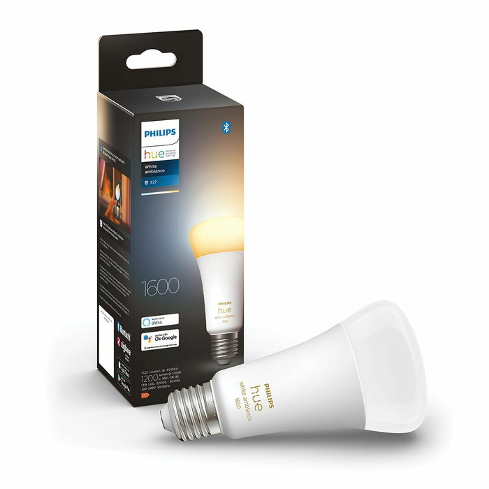 Philips Hue White Ambiance E27 1600 Lumens, Équivalent 100W Philips Hue White Ambiance E27 1600 Lumens, Équivalent 100W