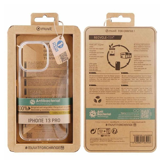 Protection pour téléphone portable Muvit iPhone 13 Pro Transparent iPhone 13 Pro Protection pour téléphone portable Muvit iPhone 13 Pro Transparent iPhone 13 Pro
