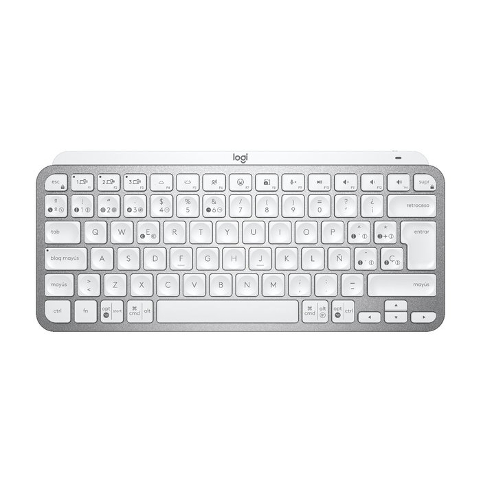 Clavier Logitech MX Keys Mini Gris Argenté Espagnol Qwerty QWERTY Clavier Logitech MX Keys Mini Gris Argenté Espagnol Qwerty QWERTY