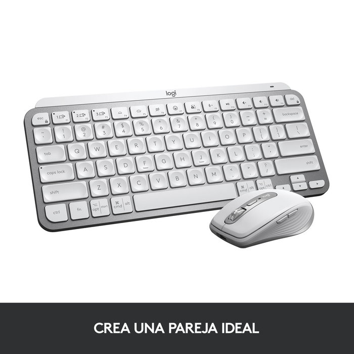 Clavier Logitech MX Keys Mini Gris Argenté Espagnol Qwerty QWERTY Clavier Logitech MX Keys Mini Gris Argenté Espagnol Qwerty QWERTY
