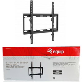 Equip Support Mural pour TV 32-55 Pouces, VESA 400x400mm, Jusqu'à 40kg, Acier