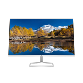 HP Moniteur 27" 2H4B5E9#ABB Argent/Noir - Écran LCD Full HD, HDMI, VGA, USB, Haut-parleurs