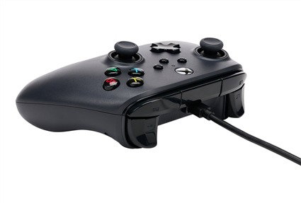 PowerA 1519265-01 Manette Filaire Officielle pour Xbox Series X/S et Xbox One, Noir - Compatible PC, câble USB 3m amovible, prise casque 3.5mm