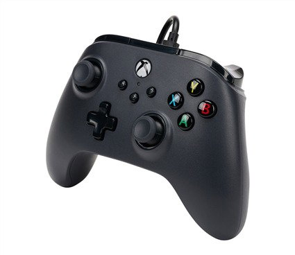 PowerA 1519265-01 Manette Filaire Officielle pour Xbox Series X/S et Xbox One, Noir - Compatible PC, câble USB 3m amovible, prise casque 3.5mm