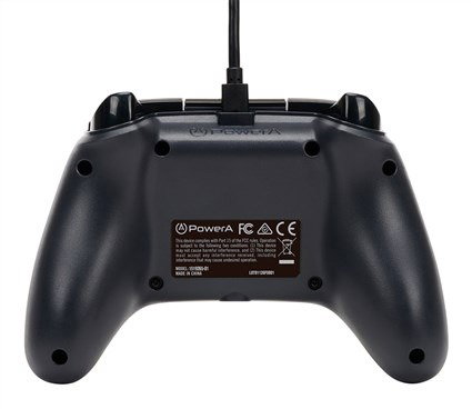 PowerA 1519265-01 Manette Filaire Officielle pour Xbox Series X/S et Xbox One, Noir - Compatible PC, câble USB 3m amovible, prise casque 3.5mm