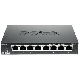 D-Link Switch Gigabit Ethernet 8 ports DGS108 - Boîtier métallique sans ventilateur - Plug And Play - Technologie Green
