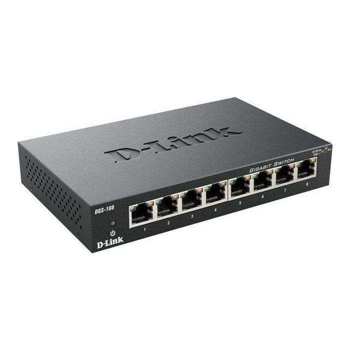 D-Link DGS-108 Switch Gigabit 8 Ports Noir