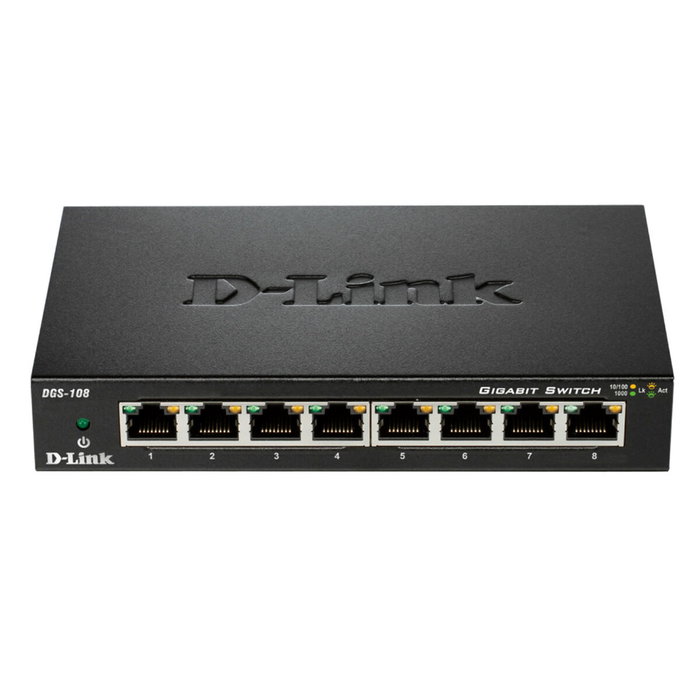 D-Link DGS-108 Switch Gigabit 8 Ports Noir