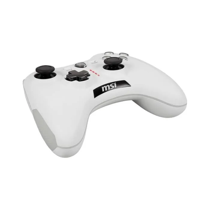 MSI Manette FORCE GC20 V2 WHITE Filaire Vibration Joysticks Analogiques