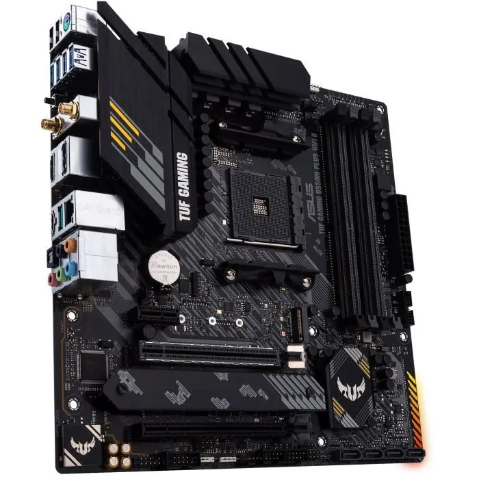 Asus Carte mère TUF GAMING B550M-PLUS WiFi II 90MB19Y0-M0EAY0 Noir - Micro-ATX, Socket AM4, AMD B550, DDR4, 2x PCIe 4.0 M.2, Wi-Fi 6, USB 3.2 Gen 2