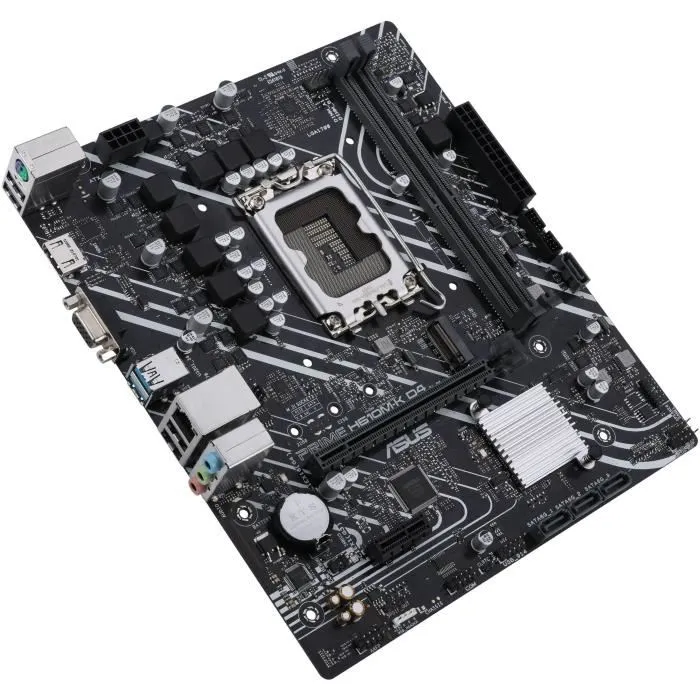 Asus Carte mère PRIME H610M-K D4 micro ATX Socket LGA 1700 Intel H610 - Mémoire DDR4, M.2, SATA, Gigabit Ethernet