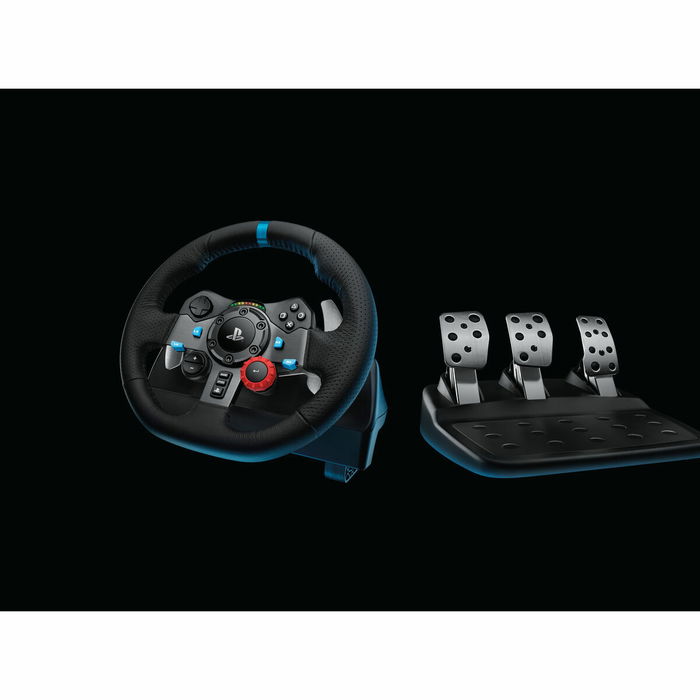 Logitech G29 Driving Force, Volant et pédales de course pour PS4 / PS5, Réf. 941-000112, Noir