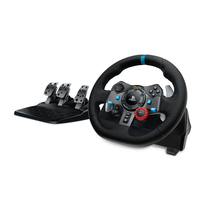 Logitech G29 Driving Force, Volant et pédales de course pour PS4 / PS5, Réf. 941-000112, Noir