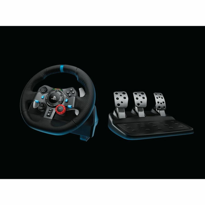 Logitech G29 Driving Force, Volant et pédales de course pour PS4 / PS5, Réf. 941-000112, Noir