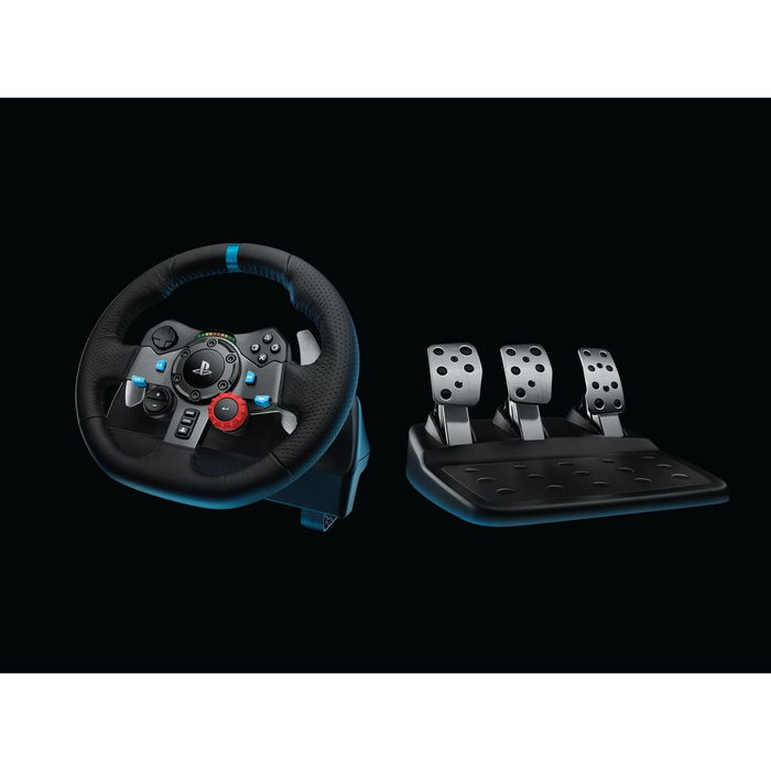 Logitech G29 Driving Force, Volant et pédales de course pour PS4 / PS5, Réf. 941-000112, Noir