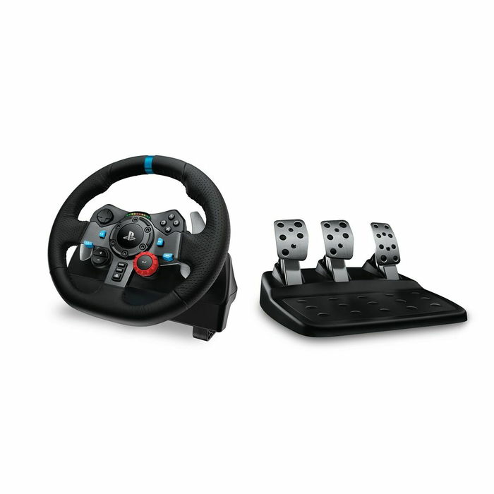 Logitech G29 Driving Force, Volant et pédales de course pour PS4 / PS5, Réf. 941-000112, Noir