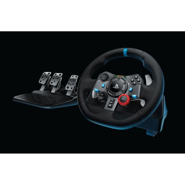 Logitech G29 Driving Force, Volant et pédales de course pour PS4 / PS5, Réf. 941-000112, Noir