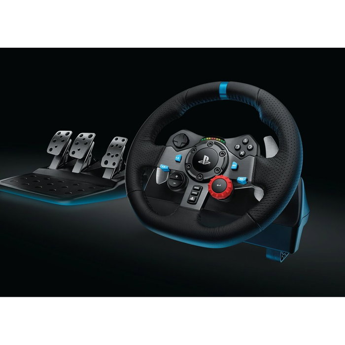 Logitech G29 Driving Force, Volant et pédales de course pour PS4 / PS5, Réf. 941-000112, Noir