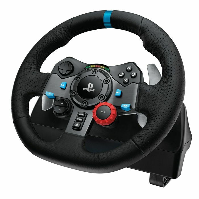 Logitech G29 Driving Force, Volant et pédales de course pour PS4 / PS5, Réf. 941-000112, Noir