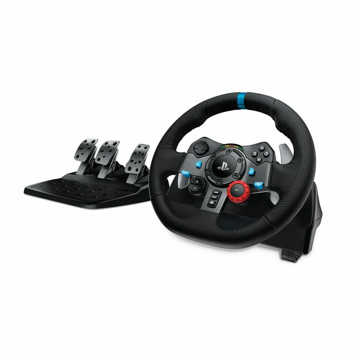 Logitech G29 Driving Force, Volant et pédales de course pour PS4 / PS5, Réf. 941-000112, Noir
