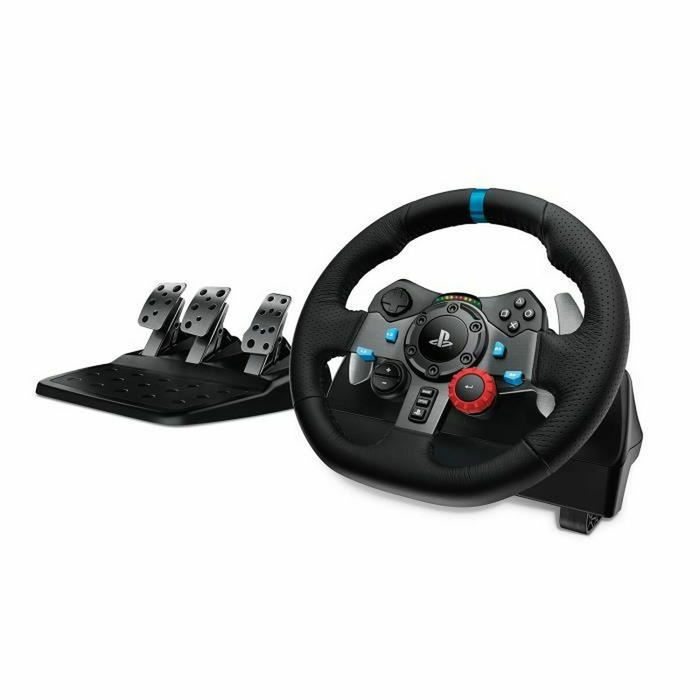 Logitech G29 Driving Force, Volant et pédales de course pour PS4 / PS5, Réf. 941-000112, Noir