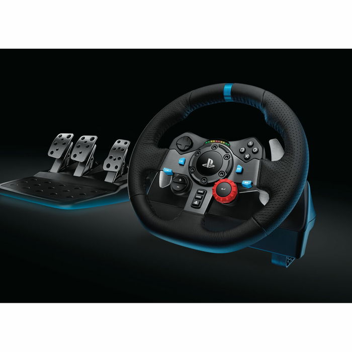 Logitech G29 Driving Force, Volant et pédales de course pour PS4 / PS5, Réf. 941-000112, Noir