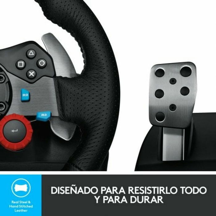 Logitech G29 Driving Force, Volant et pédales de course pour PS4 / PS5, Réf. 941-000112, Noir