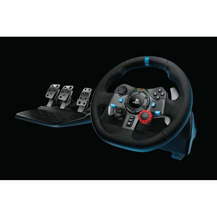 Logitech G29 Driving Force, Volant et pédales de course pour PS4 / PS5, Réf. 941-000112, Noir