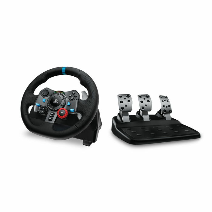 Logitech G29 Driving Force, Volant et pédales de course pour PS4 / PS5, Réf. 941-000112, Noir