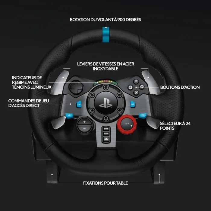 Logitech G G29 Driving Force Volant et Pédalier Noir