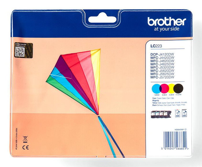 Brother LC-223 Value Pack Multipack (BK/C/M/Y) 550 pages