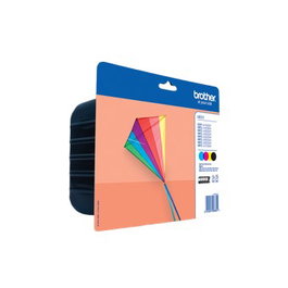 Brother LC223VALBP Pack Cartouches Tinta Noir Cyan Magenta Jaune Lot de 4 - 550 Pages Chaque
